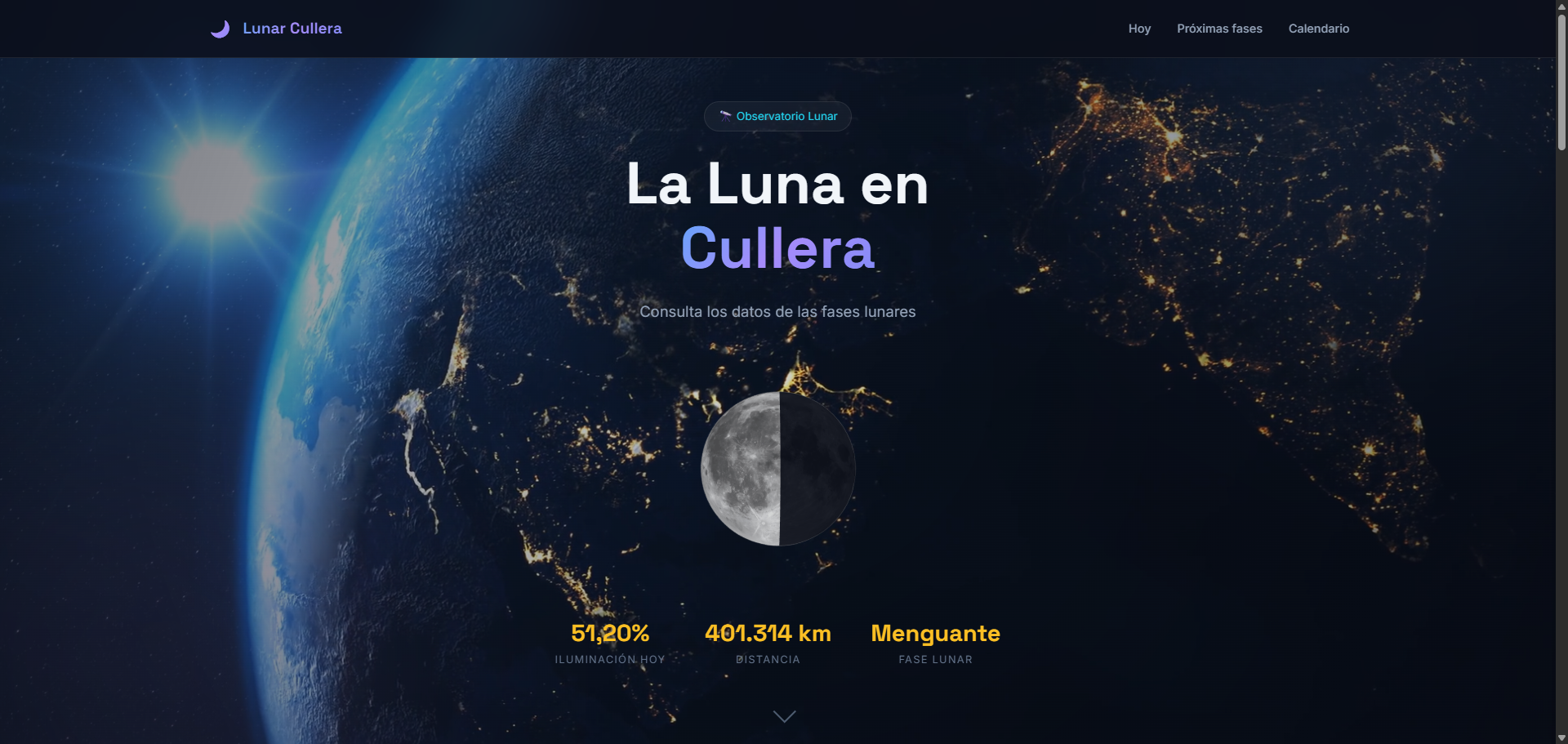 Captura de pantalla de Fases Lunares Cullera